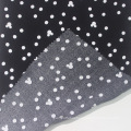 White Dot Printed Single Jersey Knit Fabric